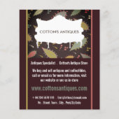 ヴィンテージソファ、パープルボホシック、アンティーク店 チラシ (正面)