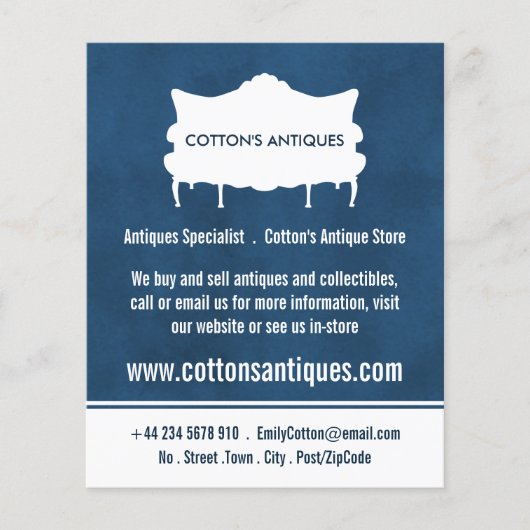 ヴィンテージソファ,ブエレガントルー,アンティークディーラー,店舗 チラシ (正面)