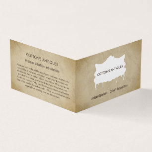 ヴィンテージソファ、ヴィンテージ紙、アンティークディーラー、店舗 名刺