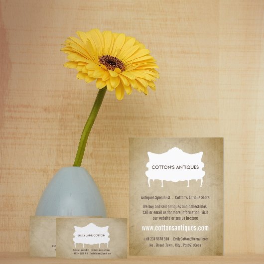 ヴィンテージソファ、ヴィンテージ紙、アンティーク販売店、店舗 チラシ