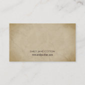 ヴィンテージソファ&紙、アンティーク販売店 名刺 (裏面)