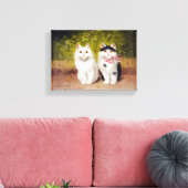 ヴィンテージソフィー・スペルリヒ2子猫1906 キャンバスプリント (インサイチュ (リビング))