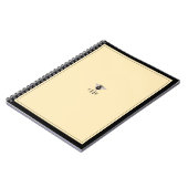 ヴィンテージソフトイエローアンティークビーモノグラム ノートブック (左側)