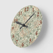 ヴィンテージソフトサモダンマーフローラ ラウンド壁時計 (傾斜)