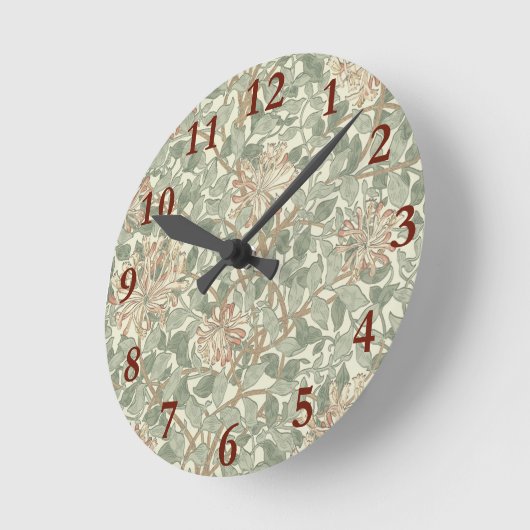 ヴィンテージソフトサモダンマーフローラ ラウンド壁時計 (傾斜)