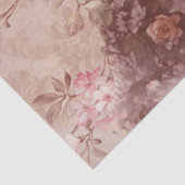 ヴィンテージソフトピンクのフローラ女性ハットシャビーシック 薄葉紙 (詳細)