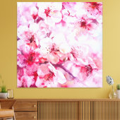 ヴィンテージソフトピンク花弁 キャンバスプリント (インサイチュ (リビング))
