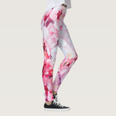 ヴィンテージソフトピンク花弁 レギンス (右)