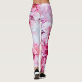 ヴィンテージソフトピンク花弁 レギンス (裏面)