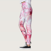 ヴィンテージソフトピンク花弁 レギンス (左)