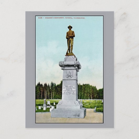 ヴィンテージソルジャーズモニュメントオリンピアWA ポストカード (正面)