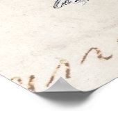 ヴィンテージソングバードイラストレーション- 1800の鳥文字 ポスター (角)