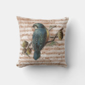 ヴィンテージソングバードオンシートミュージック クッション (正面)