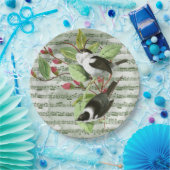 ヴィンテージソングバードオンシートミュージック ペーパープレート (パーティー)