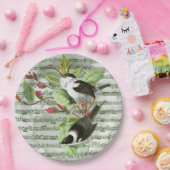 ヴィンテージソングバードオンシートミュージック ペーパープレート (パーティー)