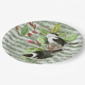 ヴィンテージソングバードオンシートミュージック ペーパープレート (アングル)