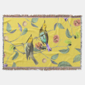 ヴィンテージソンバードエ淡い色のロー スローブランケット (正面)