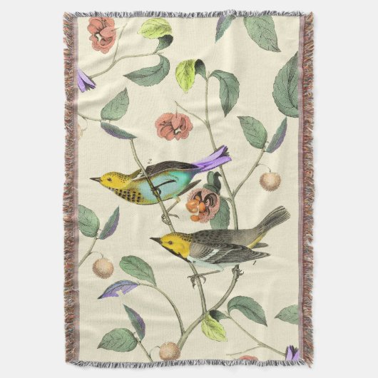 ヴィンテージソンバードパールホワイト スローブランケット (正面縦)