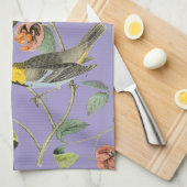 ヴィンテージソンバードラベンダーブルー キッチンタオル (四つ折り)