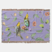 ヴィンテージソンバードラベンダーブルー スローブランケット (正面)