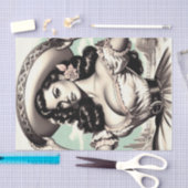 ヴィンテージソンブレロのピンアップ 薄葉紙 (クラフト)