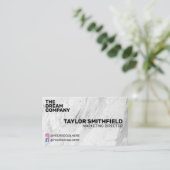 ヴィンテージソーシャルメディア大理石名刺 名刺 (スタンド正面)