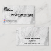 ヴィンテージソーシャルメディア大理石名刺 名刺 (正面/裏面)