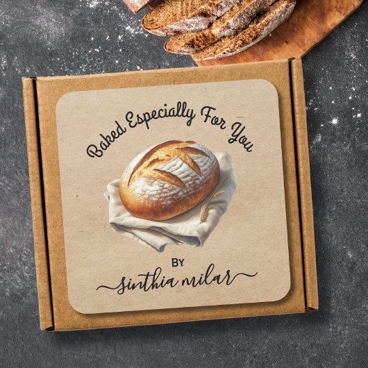 ヴィンテージソース焼いたパンby YOUギフトラベル スクエアシール