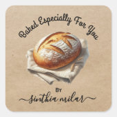 ヴィンテージソース焼いたパンby YOUギフトラベル スクエアシール (正面)