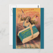 ヴィンテージソープアドハウスフェアリー葉書 ポストカード (正面/裏面)