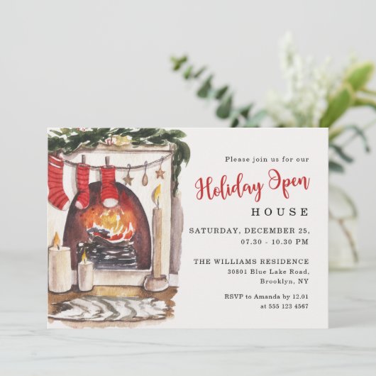 ヴィンテージソ素朴ックスホリデーオープンハウス招待状 招待状 (スタンド正面)