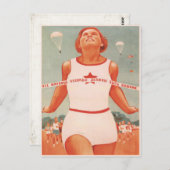 ヴィンテージソ連プロパガンダ ポストカード (正面/裏面)