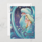 ヴィンテージソ連(ソ連) シーズンポストカード (正面/裏面)