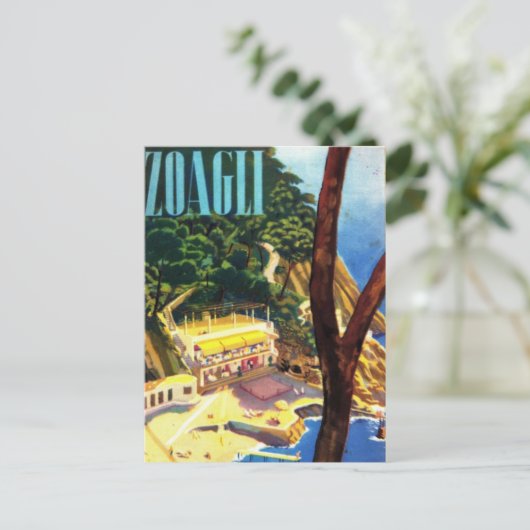 ヴィンテージゾアリジェノバイタリア観光 ポストカード (スタンド正面)