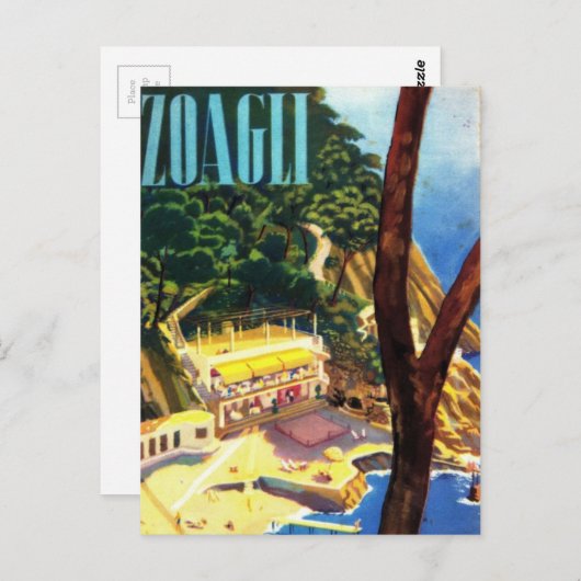 ヴィンテージゾアリジェノバイタリア観光 ポストカード (正面/裏面)