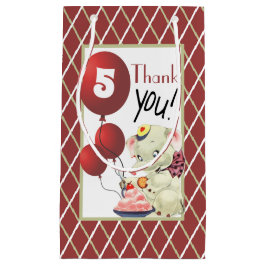 ヴィンテージゾウありがとう好意バッグ スモールペーパーバッグ