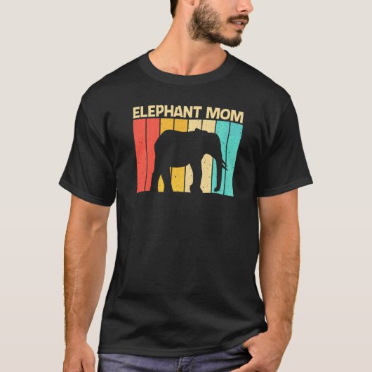 ヴィンテージゾウのクールママ Tシャツ (正面)