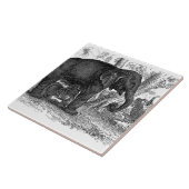 ヴィンテージゾウのホームオフィス用の装飾タイル タイル (側面)