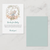 ヴィンテージゾウの赤ちゃんシャワー用ボーイブック エンクロージャーカード (正面/裏面)