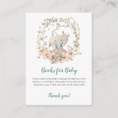 ヴィンテージゾウの赤ちゃんシャワー用ボーイブック エンクロージャーカード (正面)