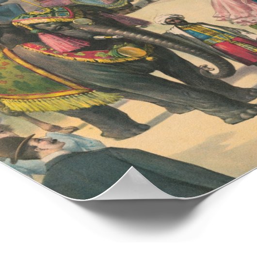 ヴィンテージゾウ乗り ポスター (角)