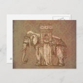 ヴィンテージゾウ ポストカード (正面/裏面)