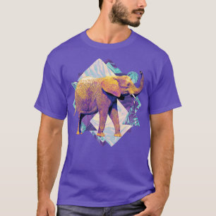ヴィンテージゾウ（幾何学模様） Tシャツ