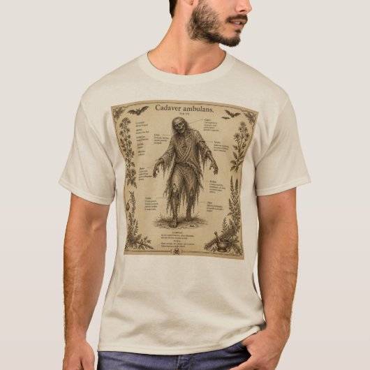 ヴィンテージゾンビの解剖学 Tシャツ (正面)