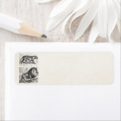 ヴィンテージタイガーイラストレーションタイガーステンプレート ラベル (インサイチュ)