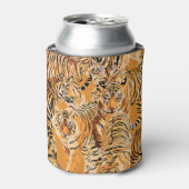 ヴィンテージタイガーサファリワイルドライフパターン 缶クーラー (缶正面)