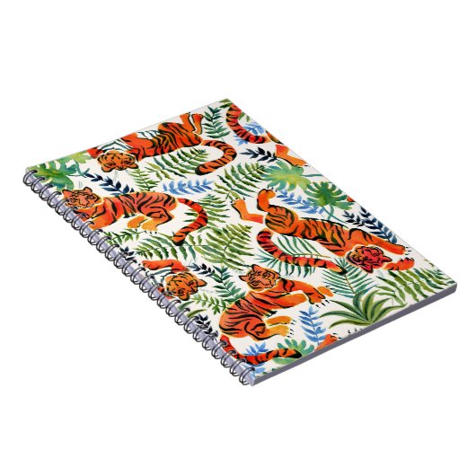 ヴィンテージタイガージャングルの水色 ノートブック (右側)