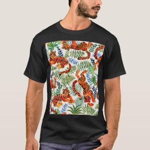 ヴィンテージタイガージャングルの水色 Tシャツ