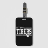 ヴィンテージタイガーススクールスポーツネームレトロ ラゲッジタグ (正面縦)