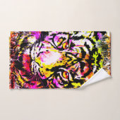 ヴィンテージタイガータオル – タイガー大きな猫 – 野生生物 ハンドタオル (ハンドタオル)